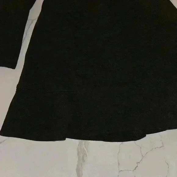 Comptoir Des Cotonniers Long Sleeve Stretch Ruffle Mini Dress Gray Size Small - Picture 4 of 10